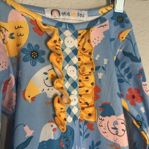 NEW Okie and Lou Chickens Hens Onesie Farm Hayride Country Baby 3-6 months - Picture 3 of 7